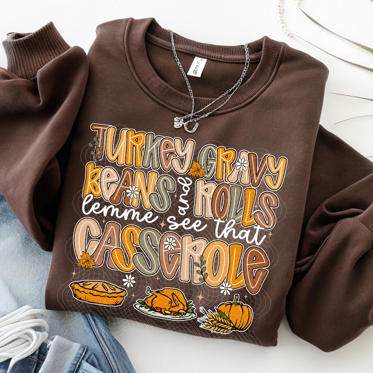 TURKEY GRAVY WHITE TXT - DTF TRANSFER