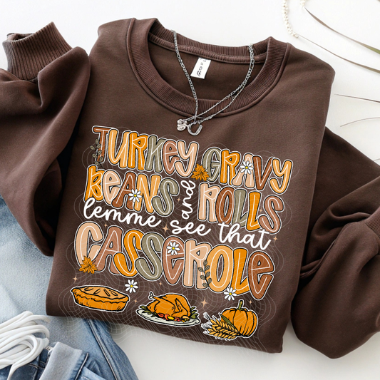 TURKEY GRAVY WHITE TXT - DTF TRANSFER