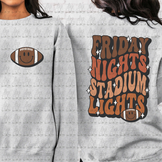 FRIDAY NIGHTS STADIUM LIGHTS W/ POCKET - NO DISTRESS - DTF TRANSFER