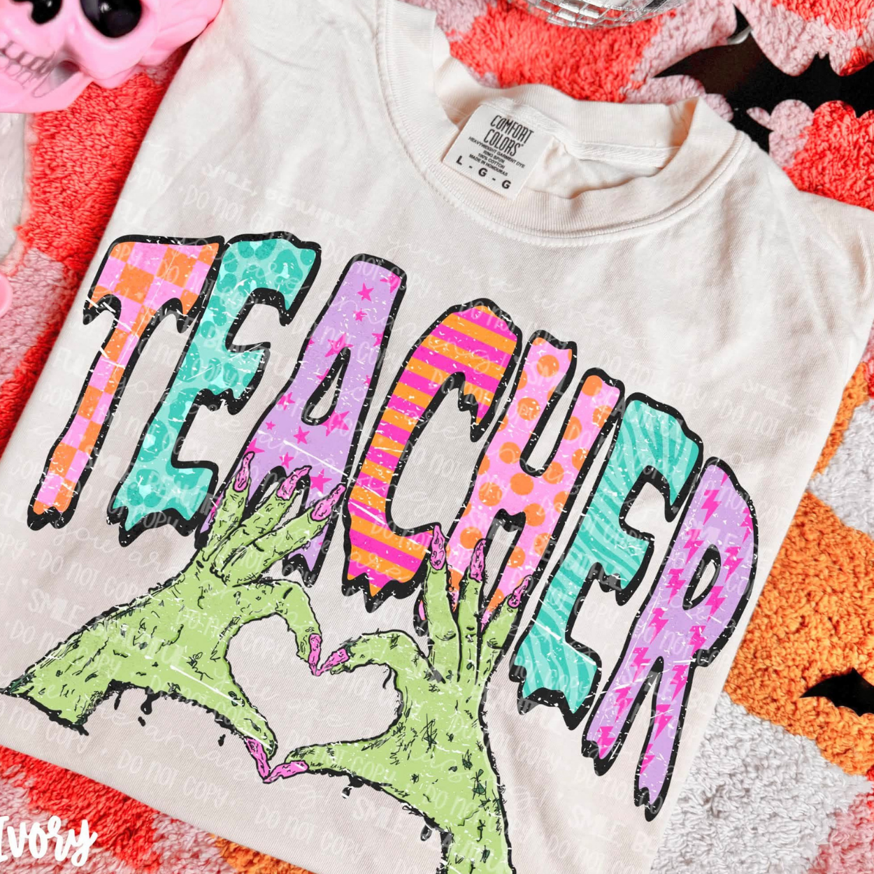 TEACHER MONSTER HANDS - DTF TRANSFER
