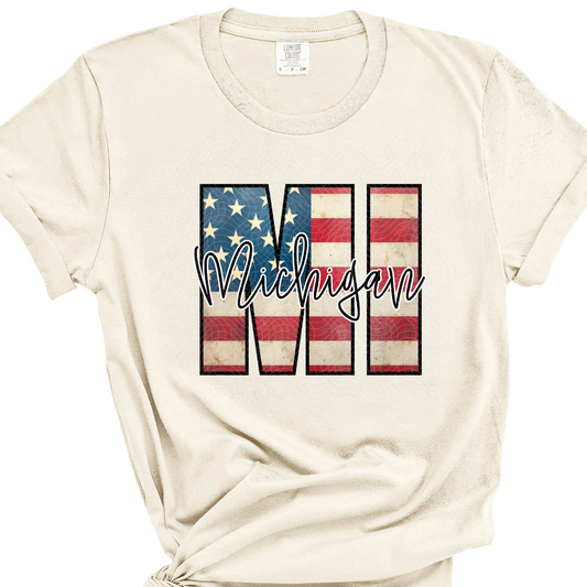 MICHIGAN FLAG - DTF TRANSFER