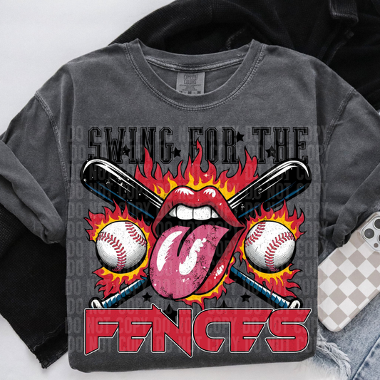 SWING FOR THE FENCES BASEBALL - DTF TRANSFER