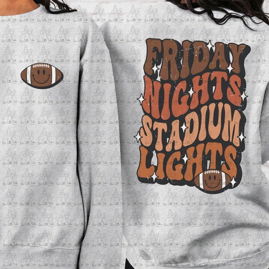 FRIDAY NIGHTS STADIUM LIGHTS W/ POCKET - DISTRESSED - DTF TRANSFER