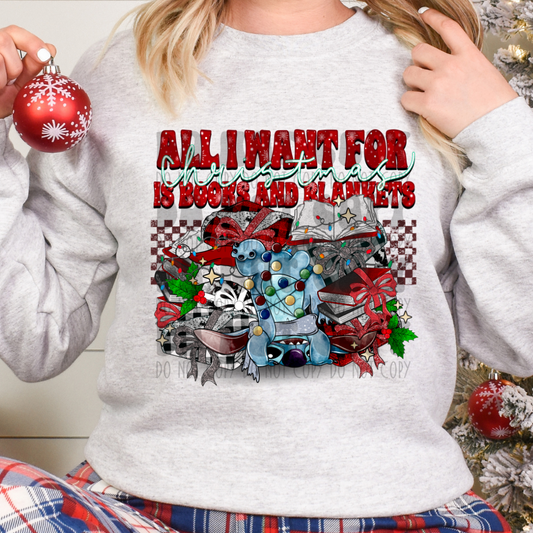 CHRISTMAS BOOKS AND BLANKETS - DTF TRANSFER