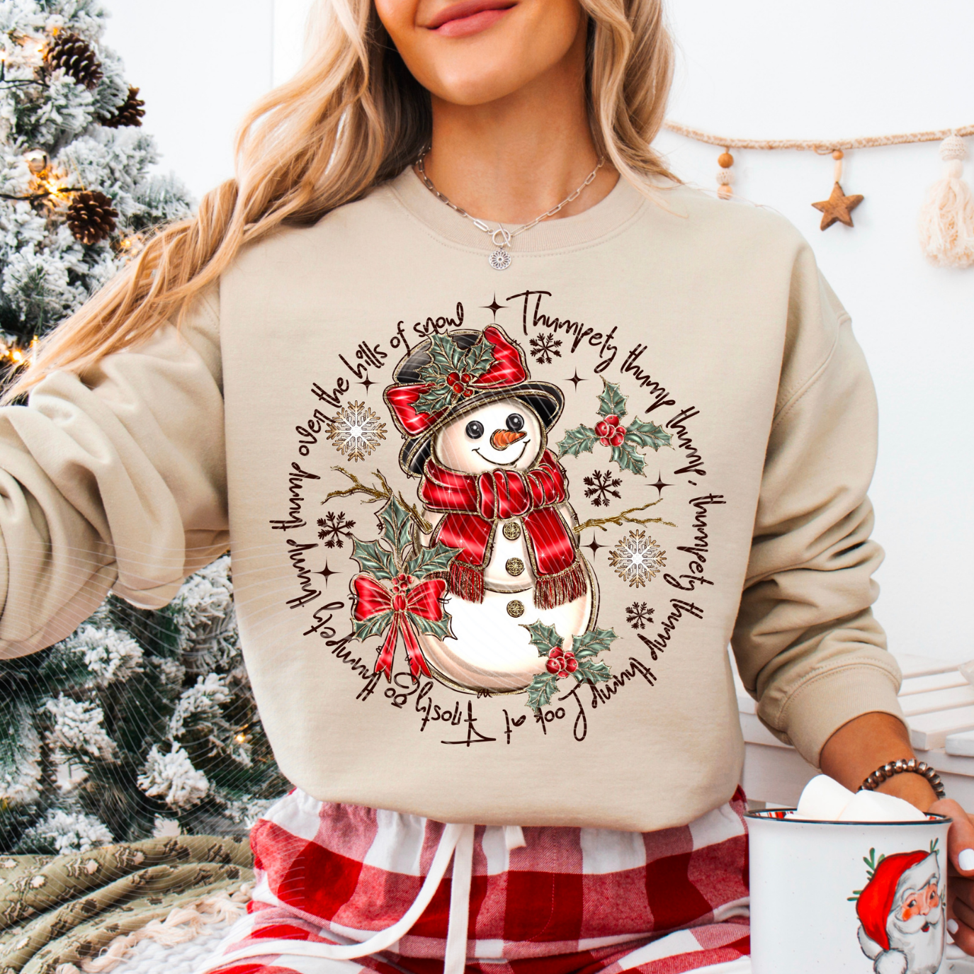 SNOWMAN WITH WORDS - DTF TRANSFER