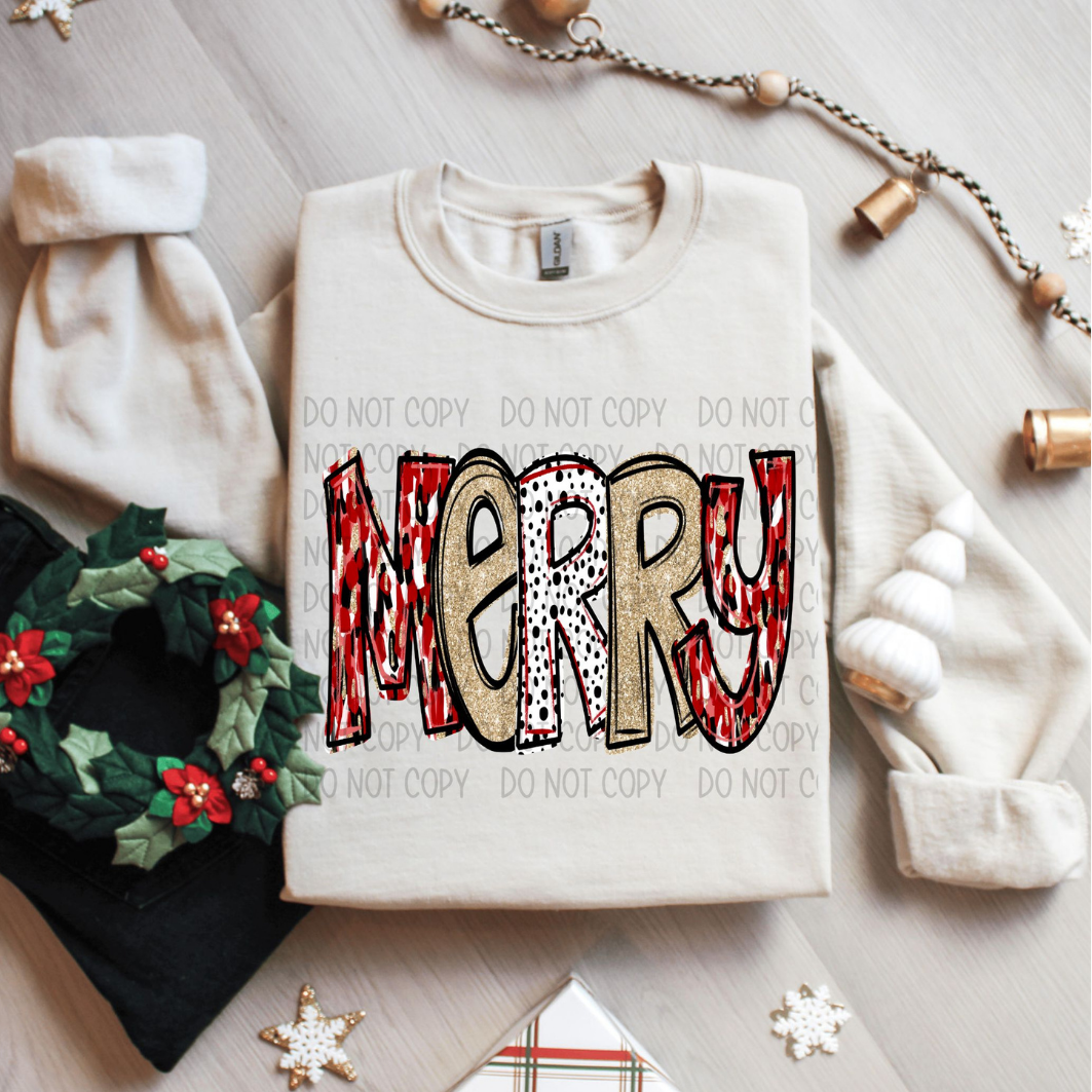 MERRY DOODLES - DTF TRANSFER