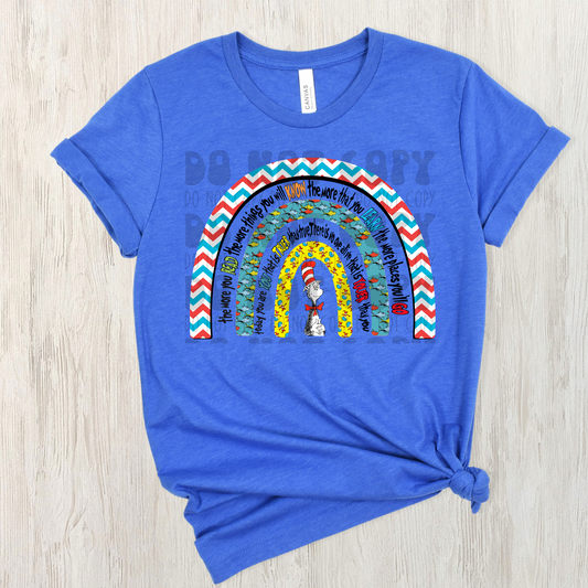BLK CAT RAINBOW - DTF TRANSFER