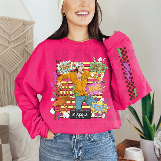 CHAIR MUGSHOT COLOR W/ SLEEVE - DTF TRANSFER