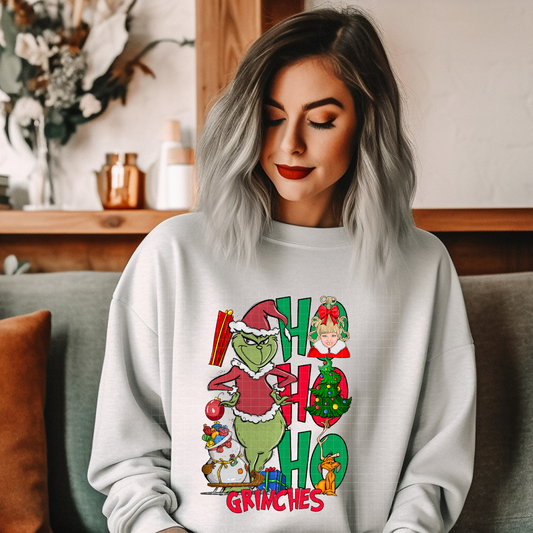 GREEN GUY HO HO HO - DTF TRANSFER