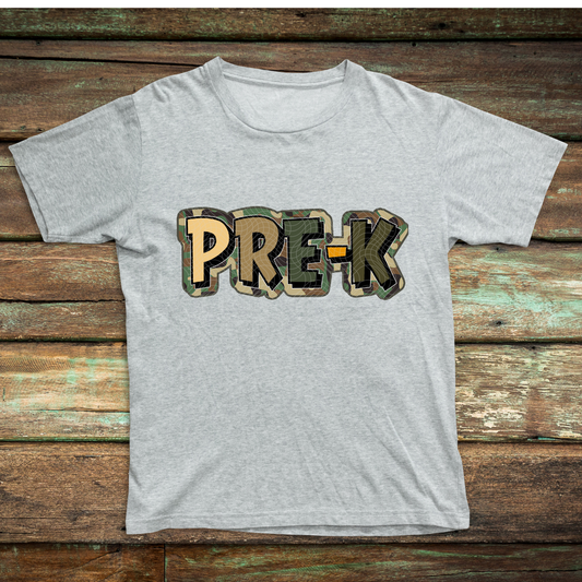 CAMO PRE K - DTF TRANSFER