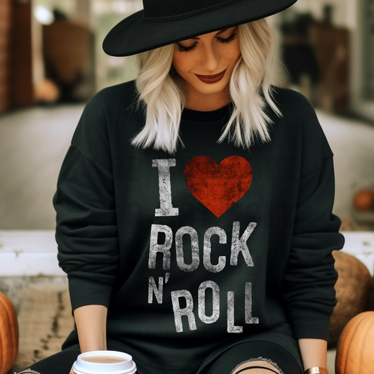 I HEART ROCK N ROLL - DTF TRANSFER
