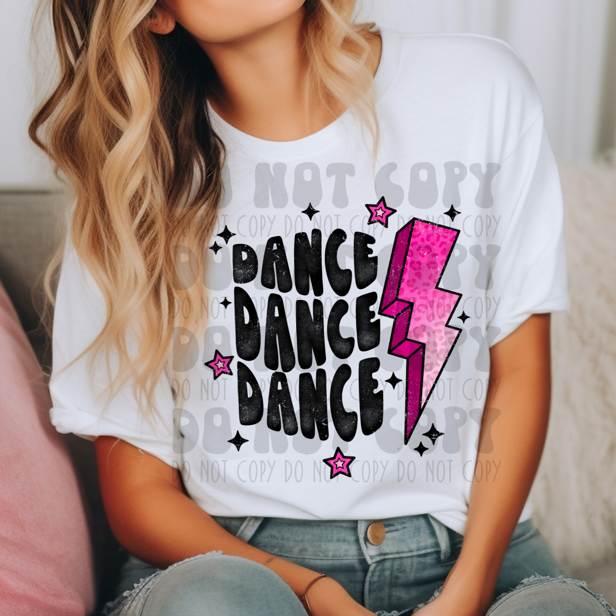DANCE BOLT DISTRESSED  - DTF TRANSFER