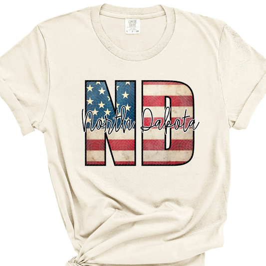 NORTH DAKOTA FLAG - DTF TRANSFER