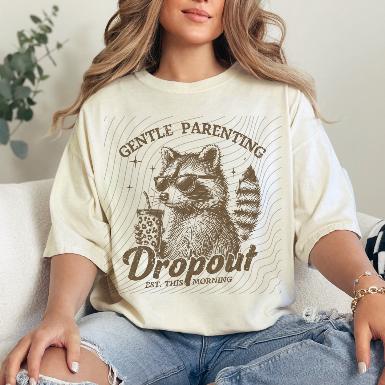 GENTLE PARENTING DROP OUT BROWN - DTF TRANSFER