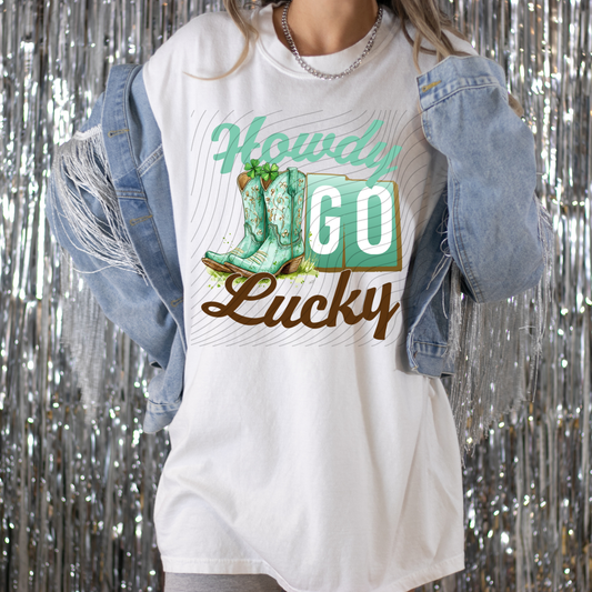 HOWDY GO LUCKY - DTF TRANSFER