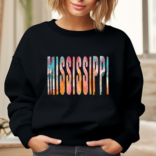 MISSISSIPPI BRUSHSTROKES - DTF TRANSFER