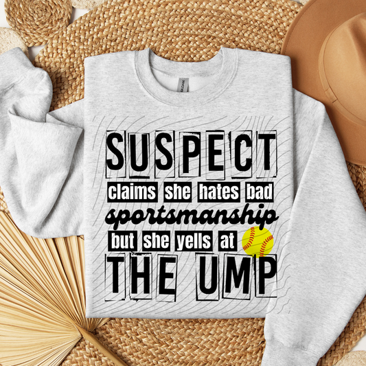 SUSPECT SOFTBALL - DTF TRANSFER