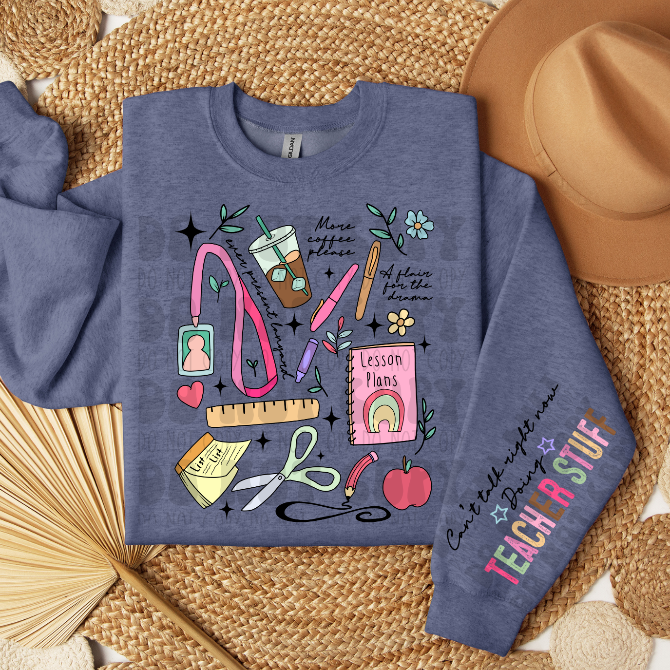 TEACHER STUFF W/SLEEVE - DTF TRANSFER