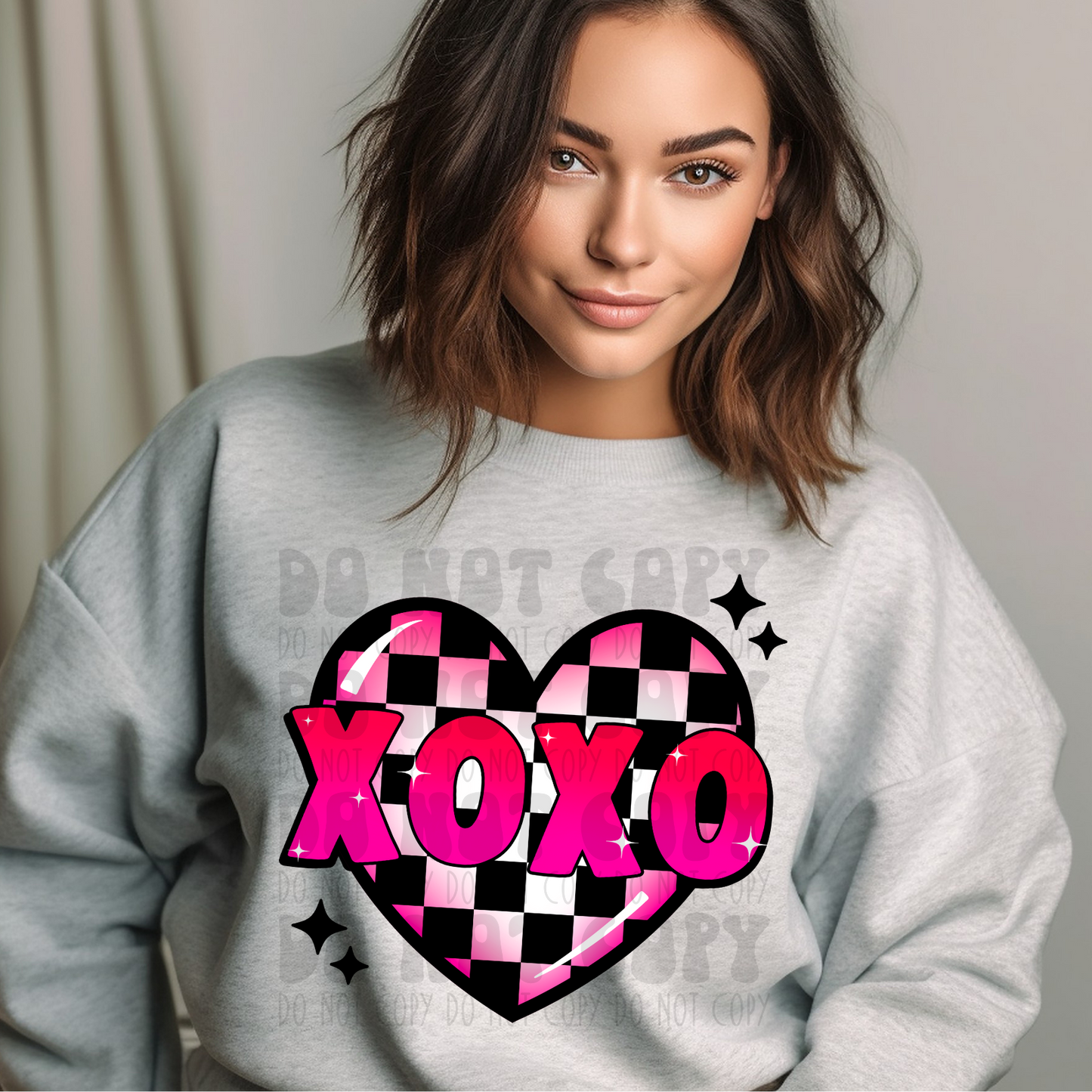 XO XO BUBBLE HEART - DTF TRANSFER