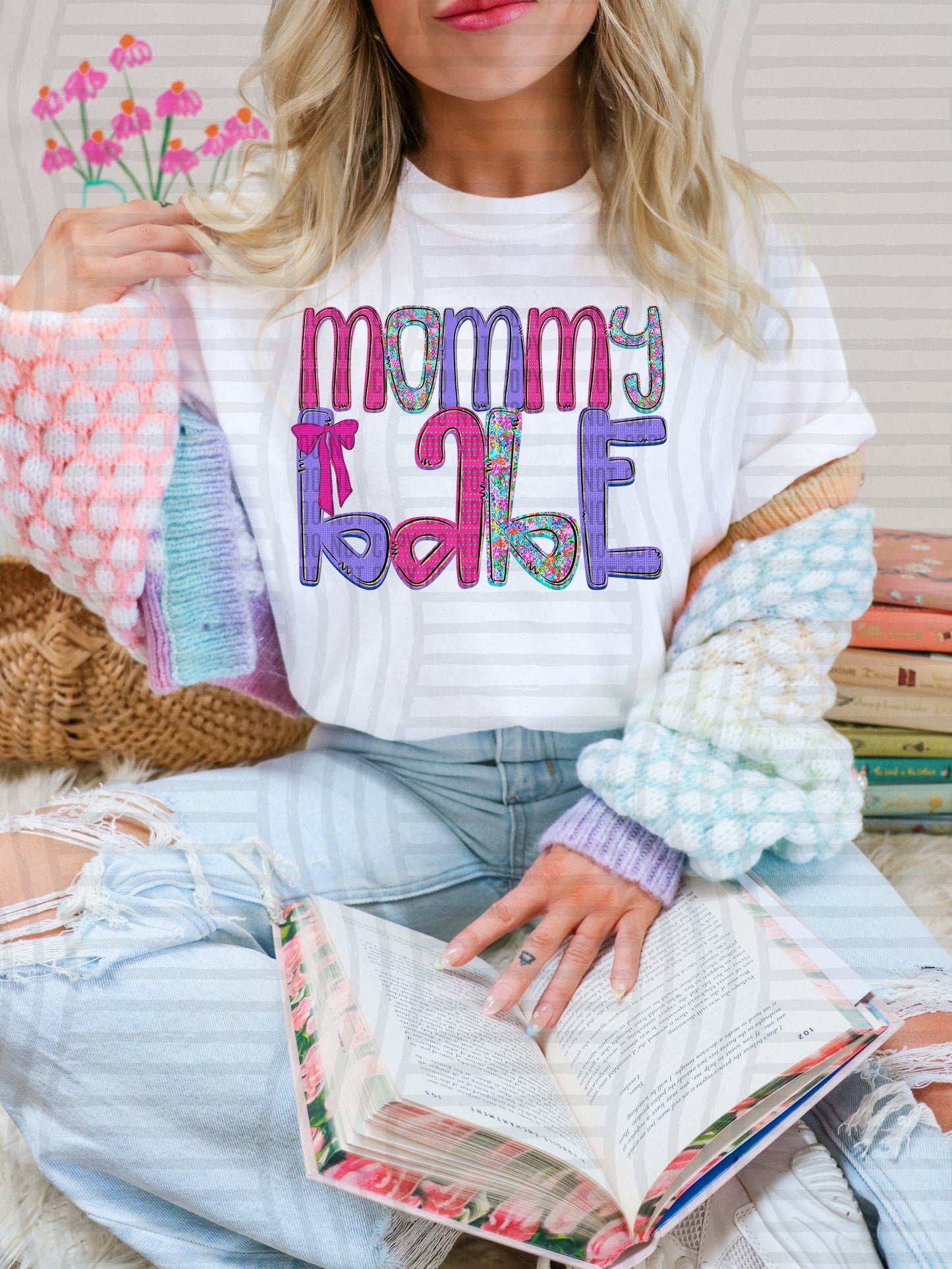 FLORAL MOMMY BABE - DTF TRANSFER