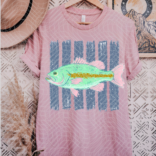 TEAL FISH - DTF TRANSFER