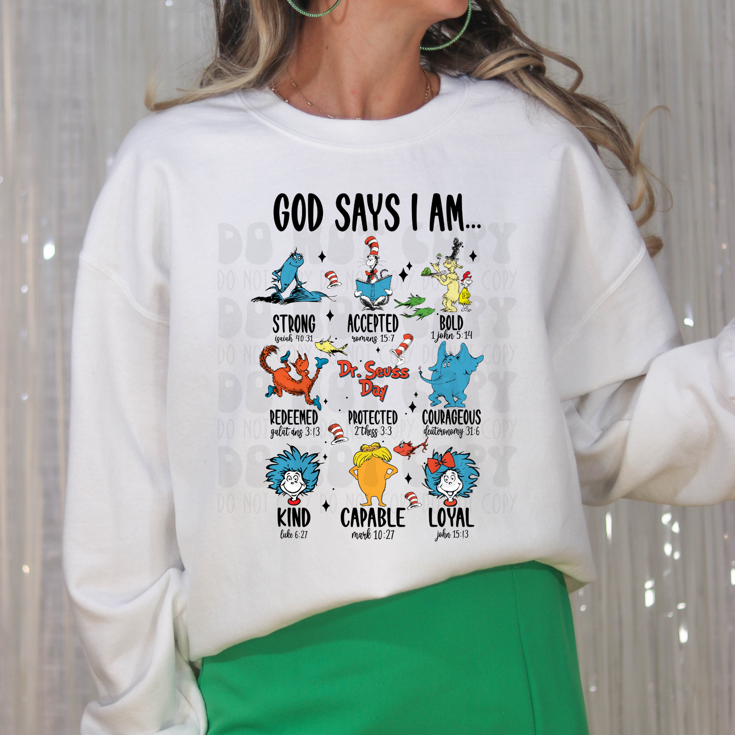 GOD SAYS I AM SEUSS EDITION - DTF TRANSFER