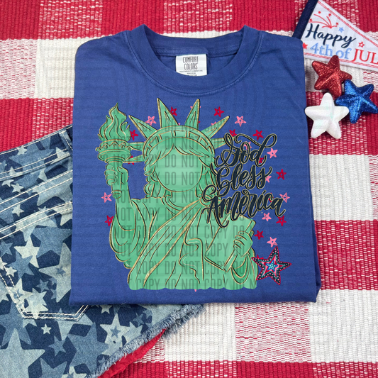 GOD BLESS AMERICA- DTF TRANSFER