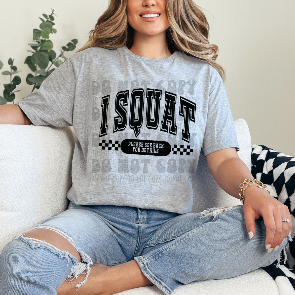 I SQUAT BLK NO DISTRESS - DTF TRANSFER