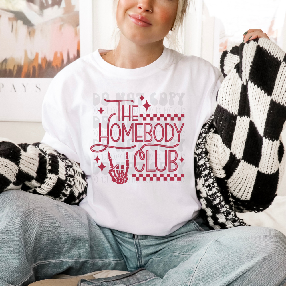 THE HOMEBODY CLUB DRK RED - DTF TRANSFER
