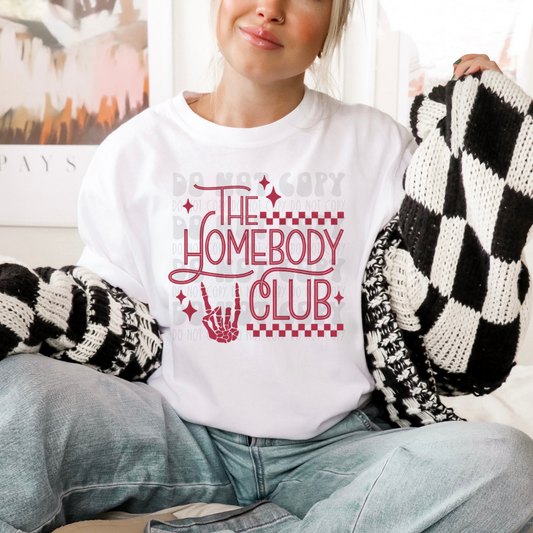 THE HOMEBODY CLUB DRK RED - DTF TRANSFER