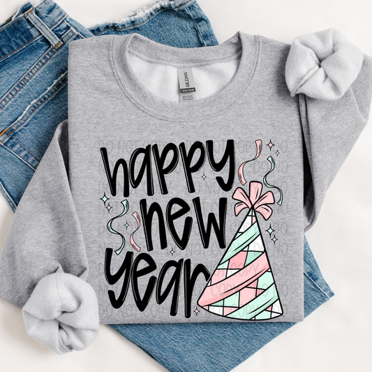 HAPPY NEW YEAR PARTY HAT - DTF TRANSFER