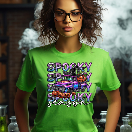 SPOOKY SEASON TRUCK - DTF TRANSFER