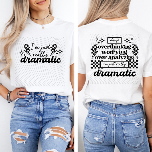 DRAMATIC BLK - FRONT AND BACK - DTF TRANSFER