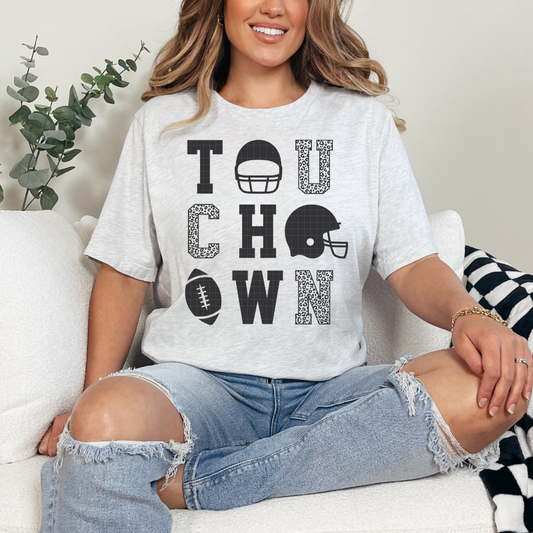 TOUCHDOWN COLLAGE DARK NO DISTRESS - DTF TRANSFER