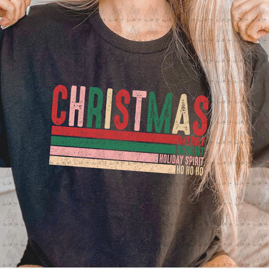 STACKED CHRISTMAS - ADDITIONAL DISTRESSING  - DTF TRANSFER