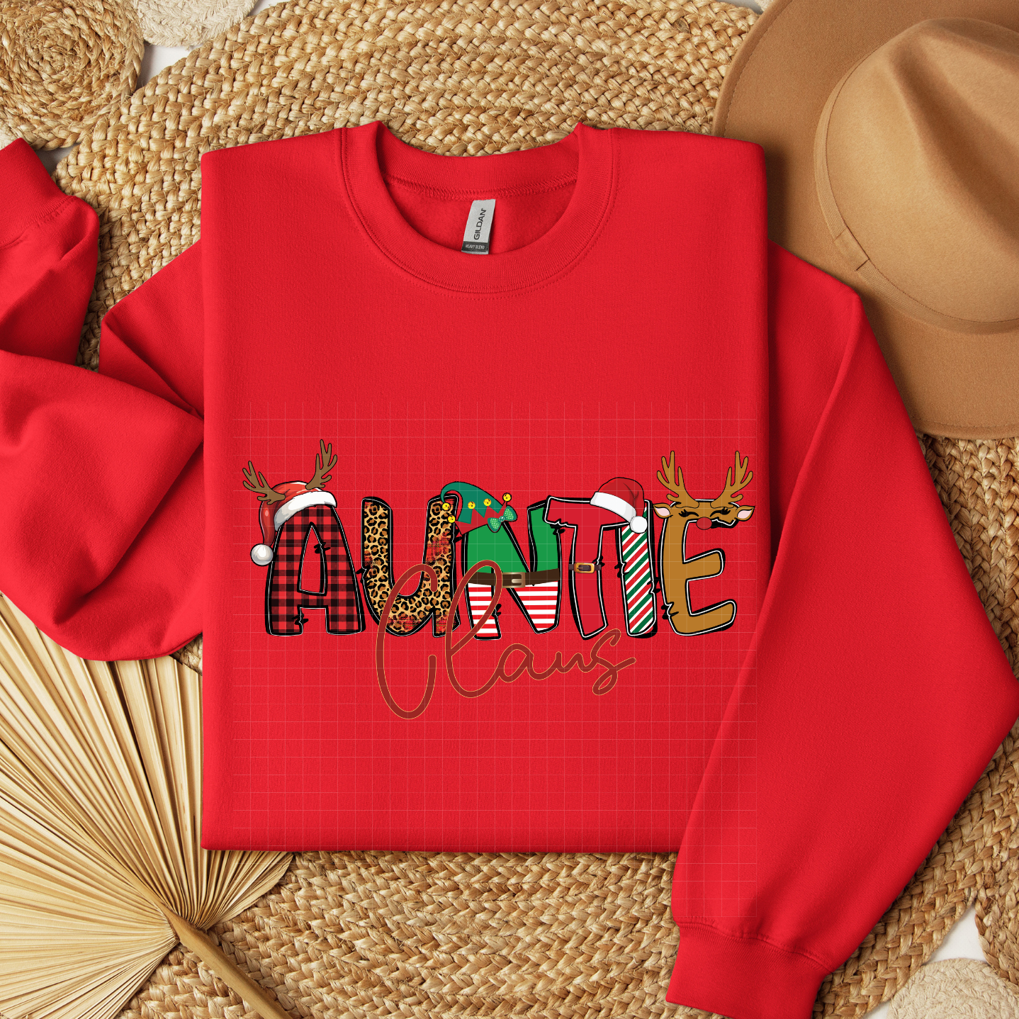 DOODLE AUNTIE CLAUS - DTF TRANSFER