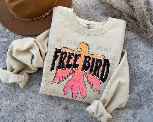 FREE BIRD PINK - DTF TRANSFER