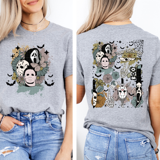 FLORAL MASKS - FRONT AND BACK - DTF TRANSFER