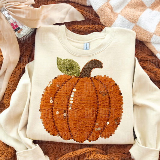 PUMPKIN FAUX YARN - DTF TRANSFER