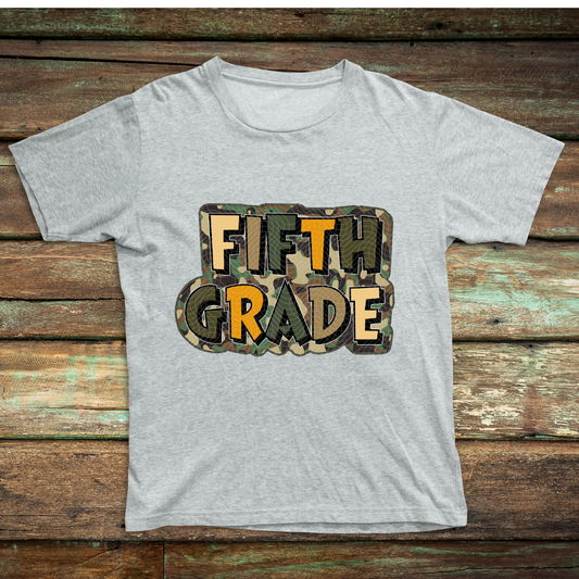 CAMO FIFTH GRADE - DTF TRANSFER