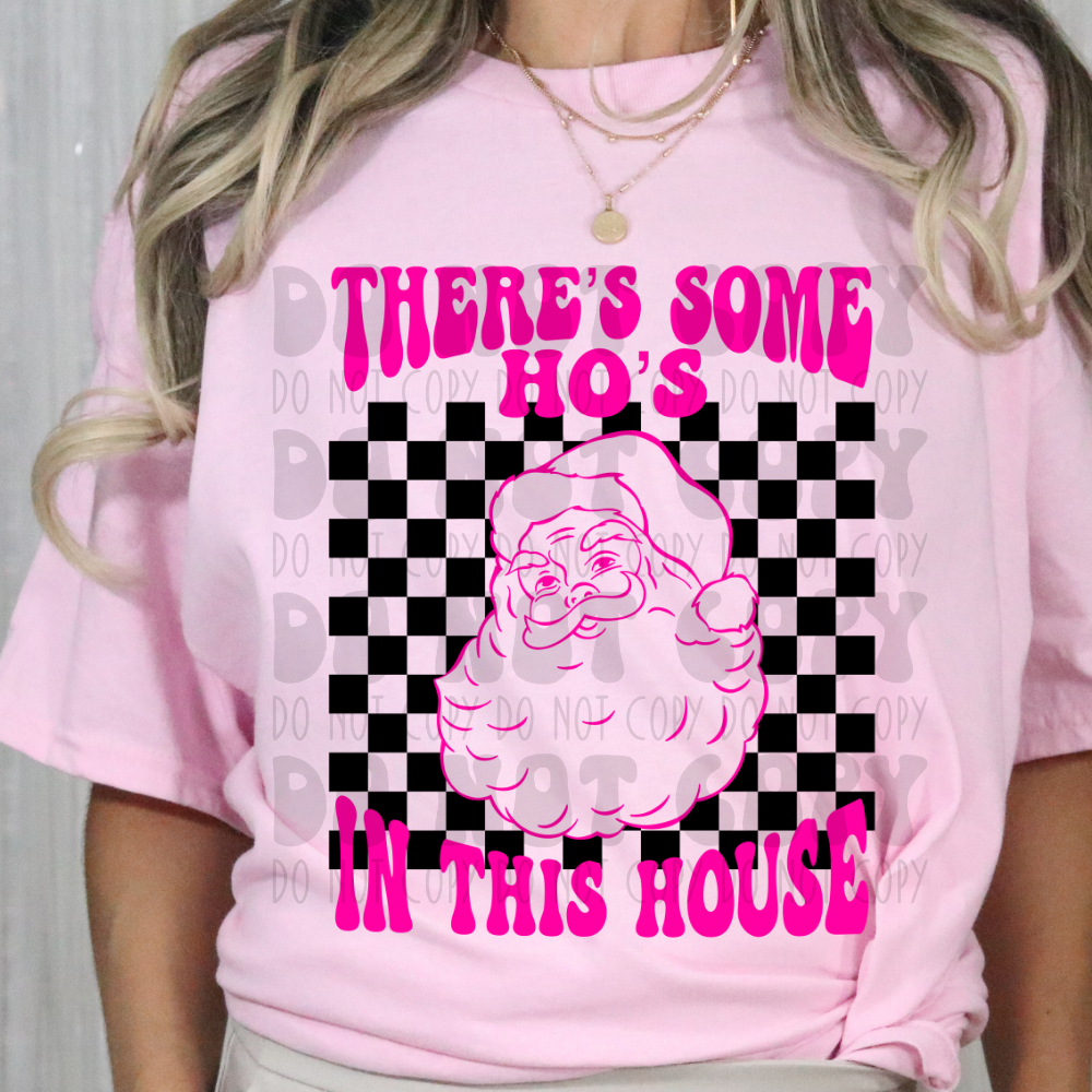 HOS IN THIS HOUSE - PINK - DTF TRANSFER