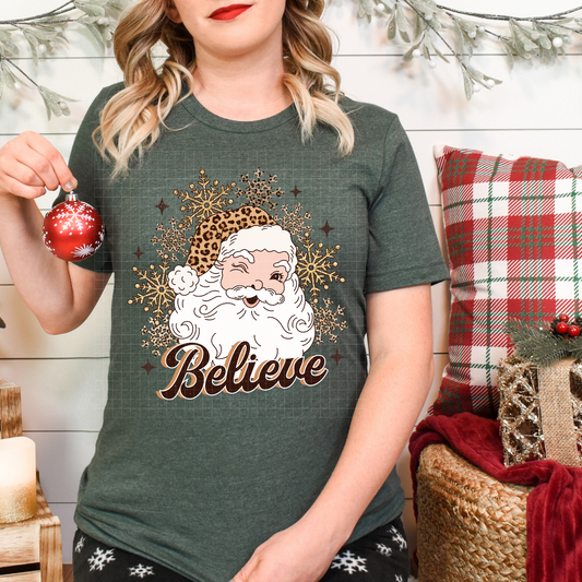 BELIEVE SANTA LEOPARD LIGHTER SKIN - DTF TRANSFER