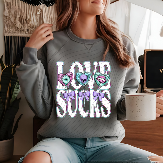 LOVE SUCKS WHT - DTF TRANSFER