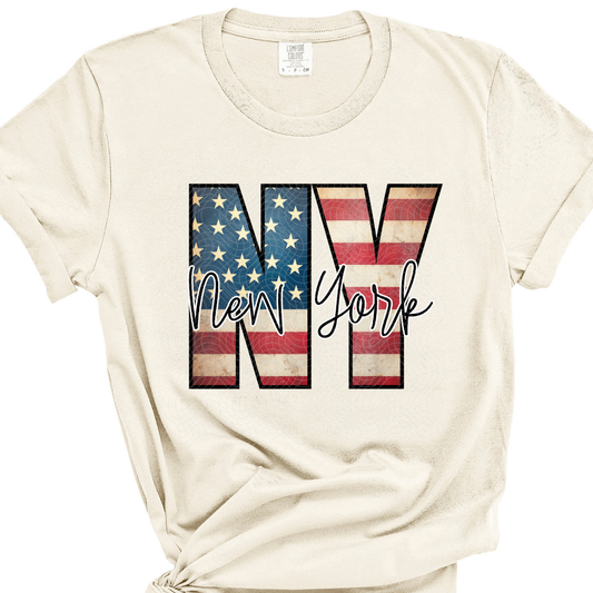 NEW YORK FLAG - DTF TRANSFER