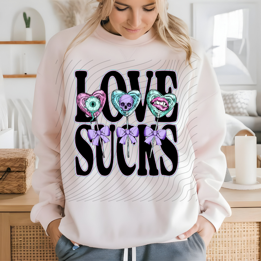 LOVE SUCKS BLK - DTF TRANSFER