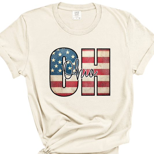 OHIO FLAG - DTF TRANSFER