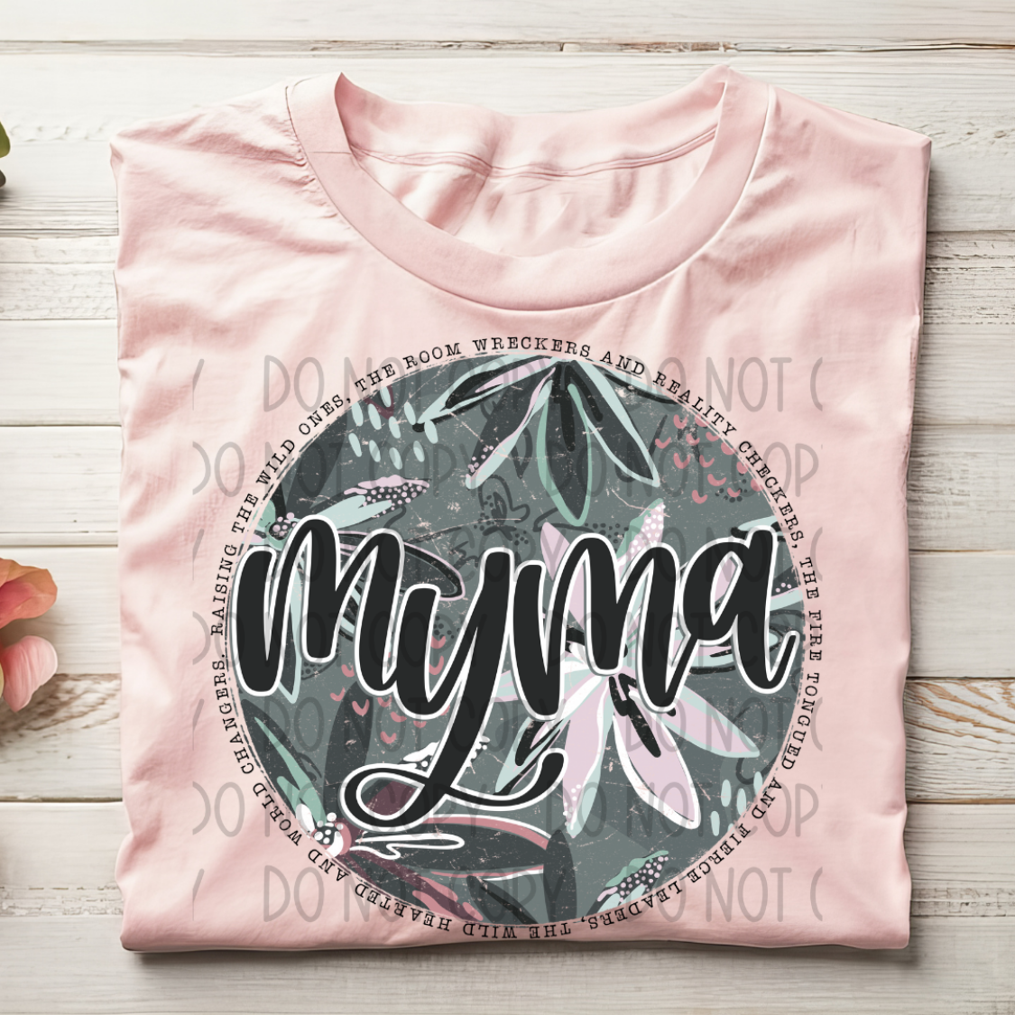 MYMA FLORAL CIRCLE WORDS - DTF TRANSFER