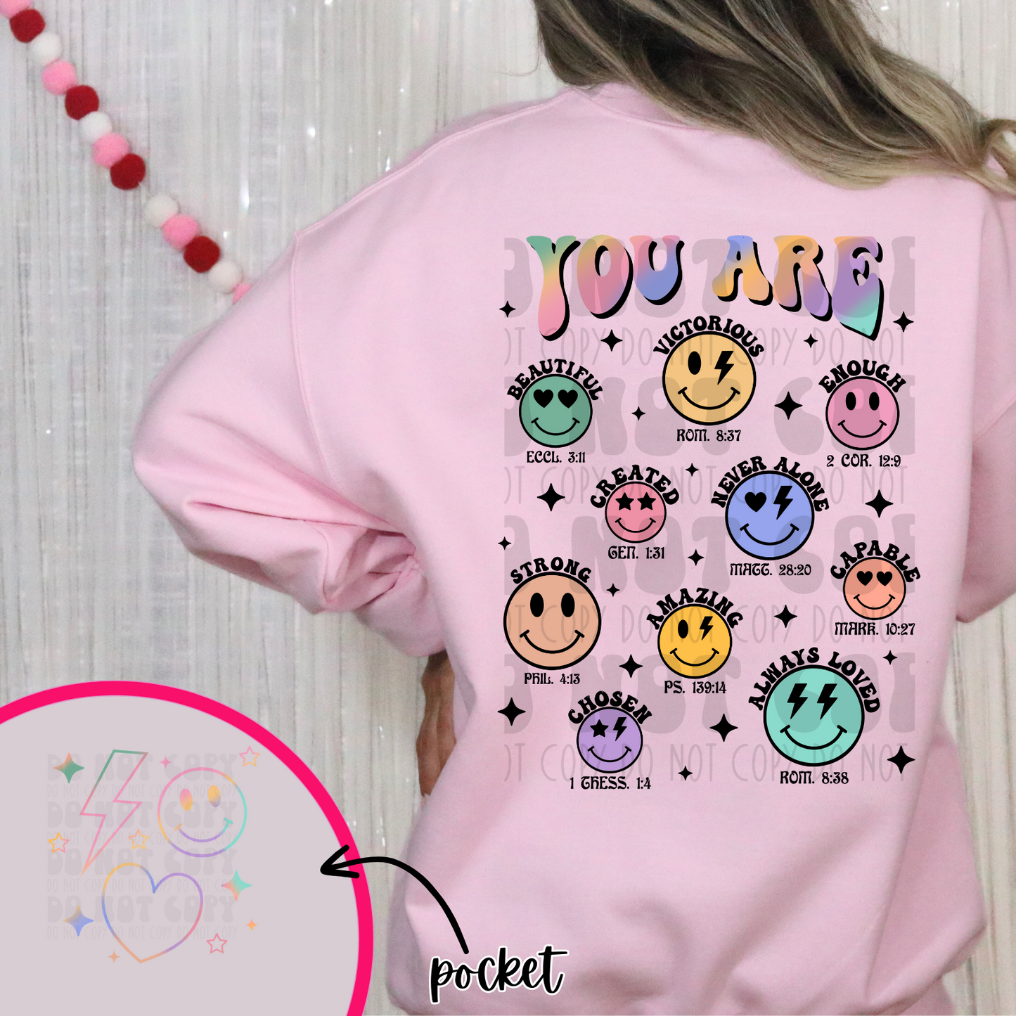YOU ARE COLORFUL W/ POCKET - DTF TRANSFER