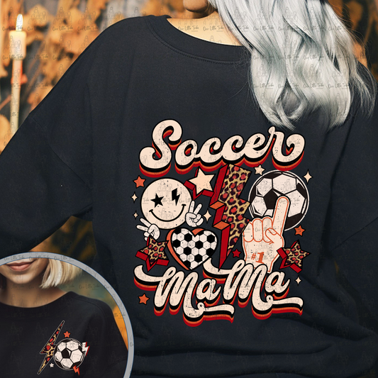 SOCCER MAMA W/ POCKET - DISTRESSED - DTF TRANSFER