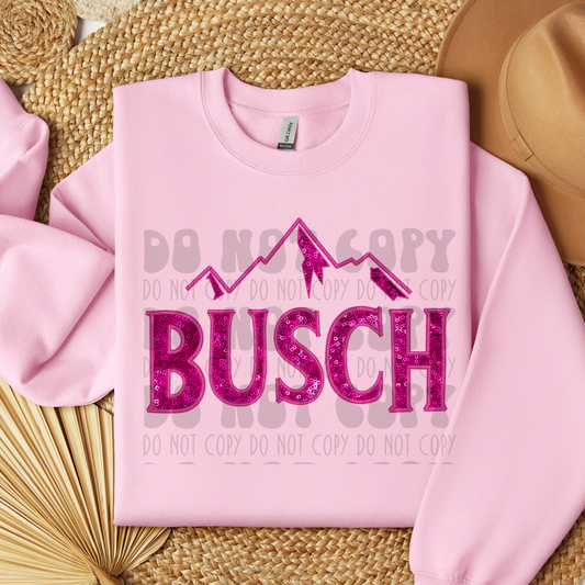 FAUX SEQUINS PINK MOUNTAINS - DTF TRANSFER